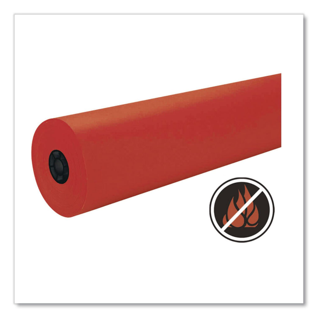 Decorol Flame Retardant Art Rolls, 40 lb Cover Weight, 36" x 1000 ft, Cherry Red