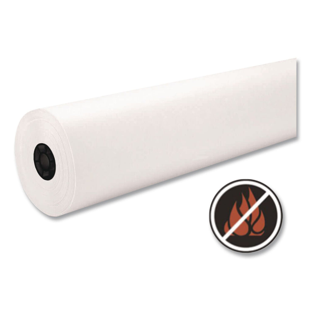 Decorol Flame Retardant Art Rolls, 40 lb Cover Weight, 36" x 1000 ft, Frost White