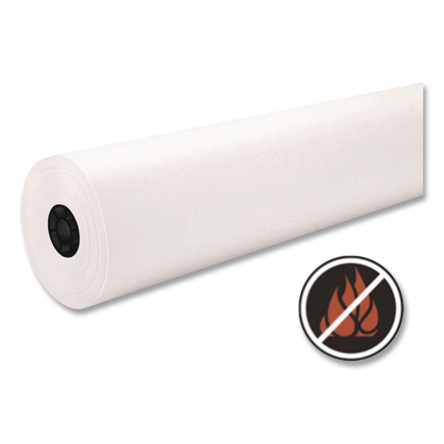 Decorol Flame Retardant Art Rolls, 40 lb Cover Weight, 36" x 1000 ft, Frost White