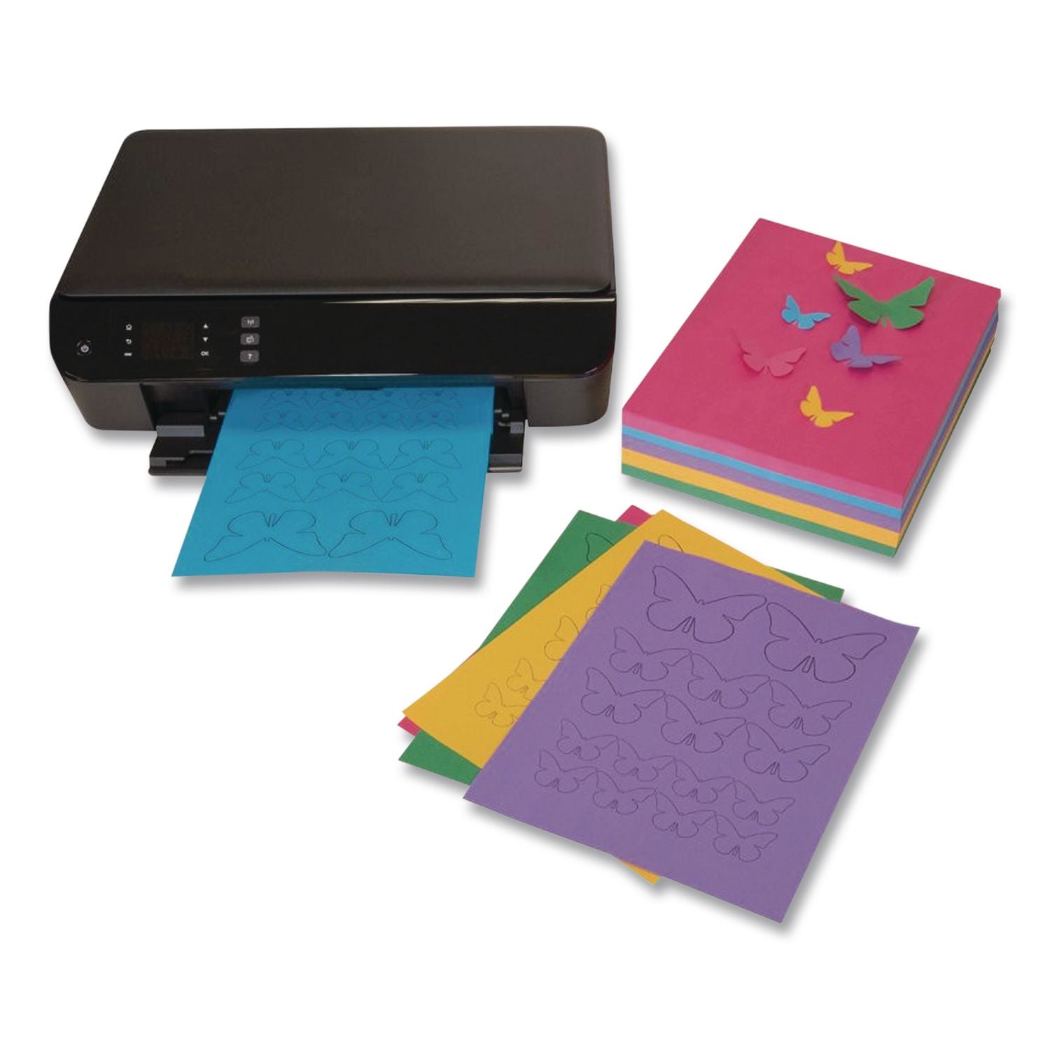 Array Colored Bond Paper, 24 lb Bond Weight, 8.5 x 11, Assorted Designer Colors, 500/Ream
