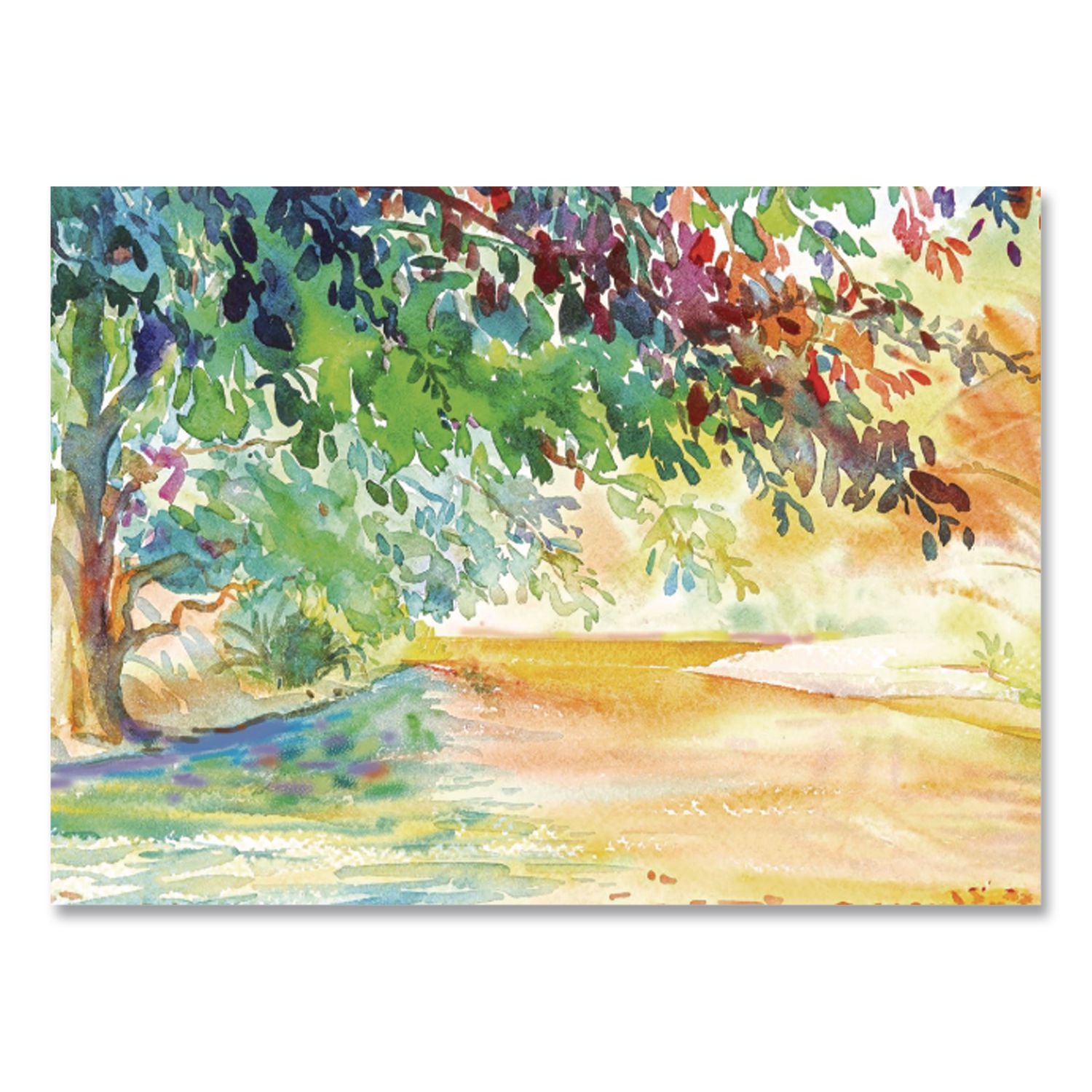 Artist Watercolor Paper Pad, Unruled, Yellow Cover, 12 White 9 x 12 Sheets