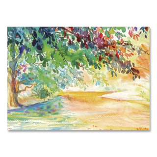 Artist Watercolor Paper Pad, Unruled, Yellow Cover, 12 White 9 x 12 Sheets