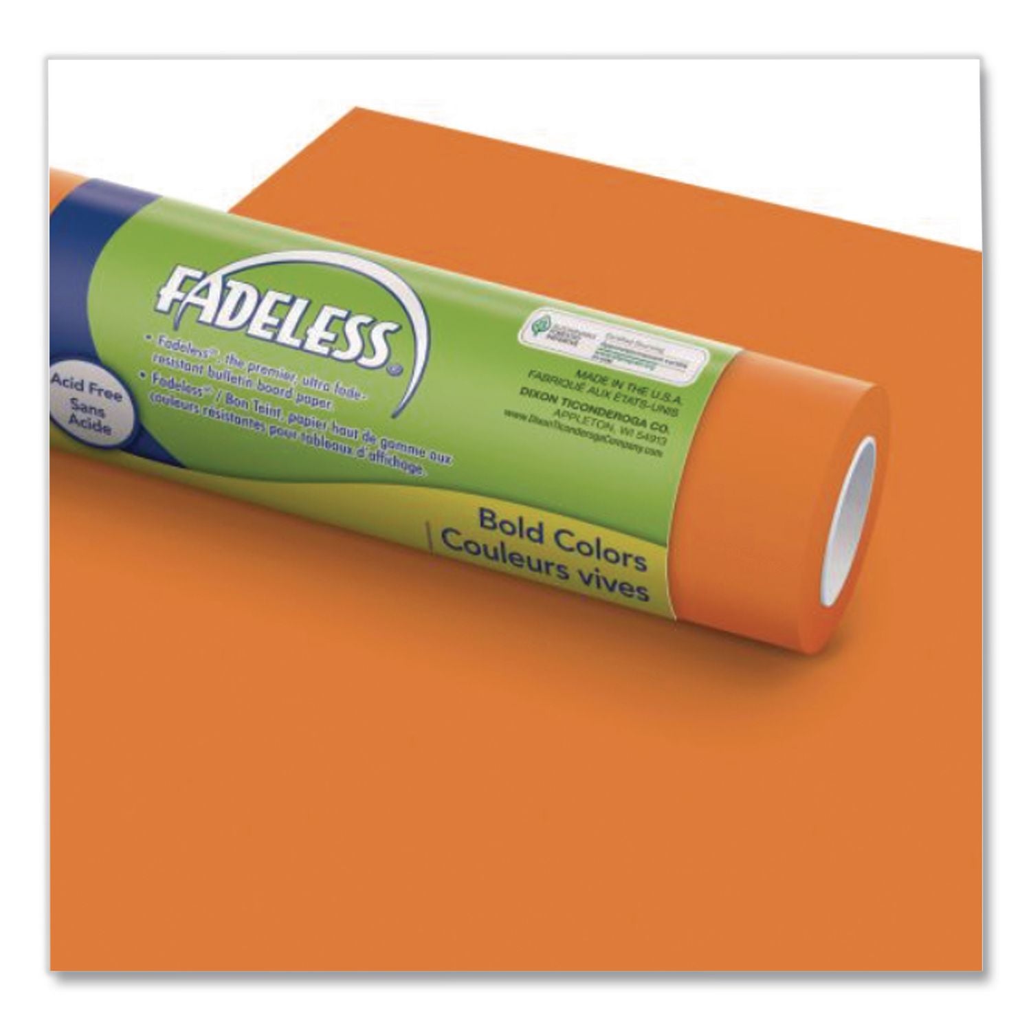 Fadeless Paper Roll, 50 lb Bond Weight, 48" x 50 ft, Orange