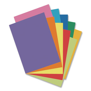Array Card Stock, 65 lb Cover Weight, 8.5 x 11, Assorted Bright Colors, 100/Pack