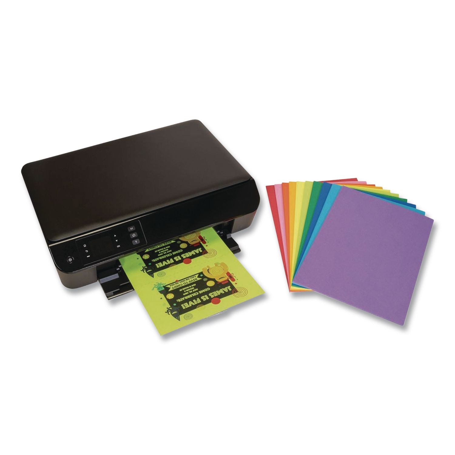 Array Card Stock, 65 lb Cover Weight, 8.5 x 11, Assorted Bright Colors, 100/Pack