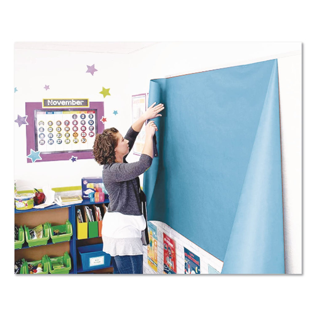 Rainbow Duo-Finish Colored Kraft Paper, 35 lb Wrapping Weight, 36" x 1,000 ft, Sky Blue