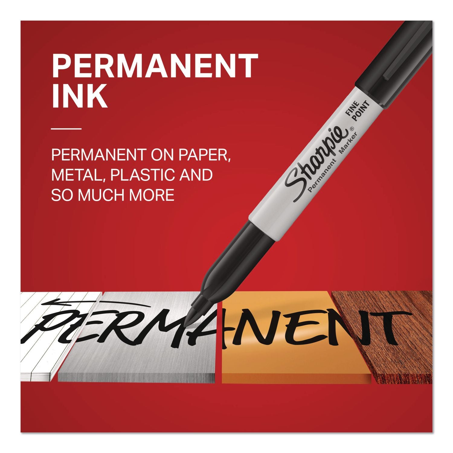 Fine Tip Permanent Marker Value Pack, Fine Bullet Tip, Black, 36/Pack
