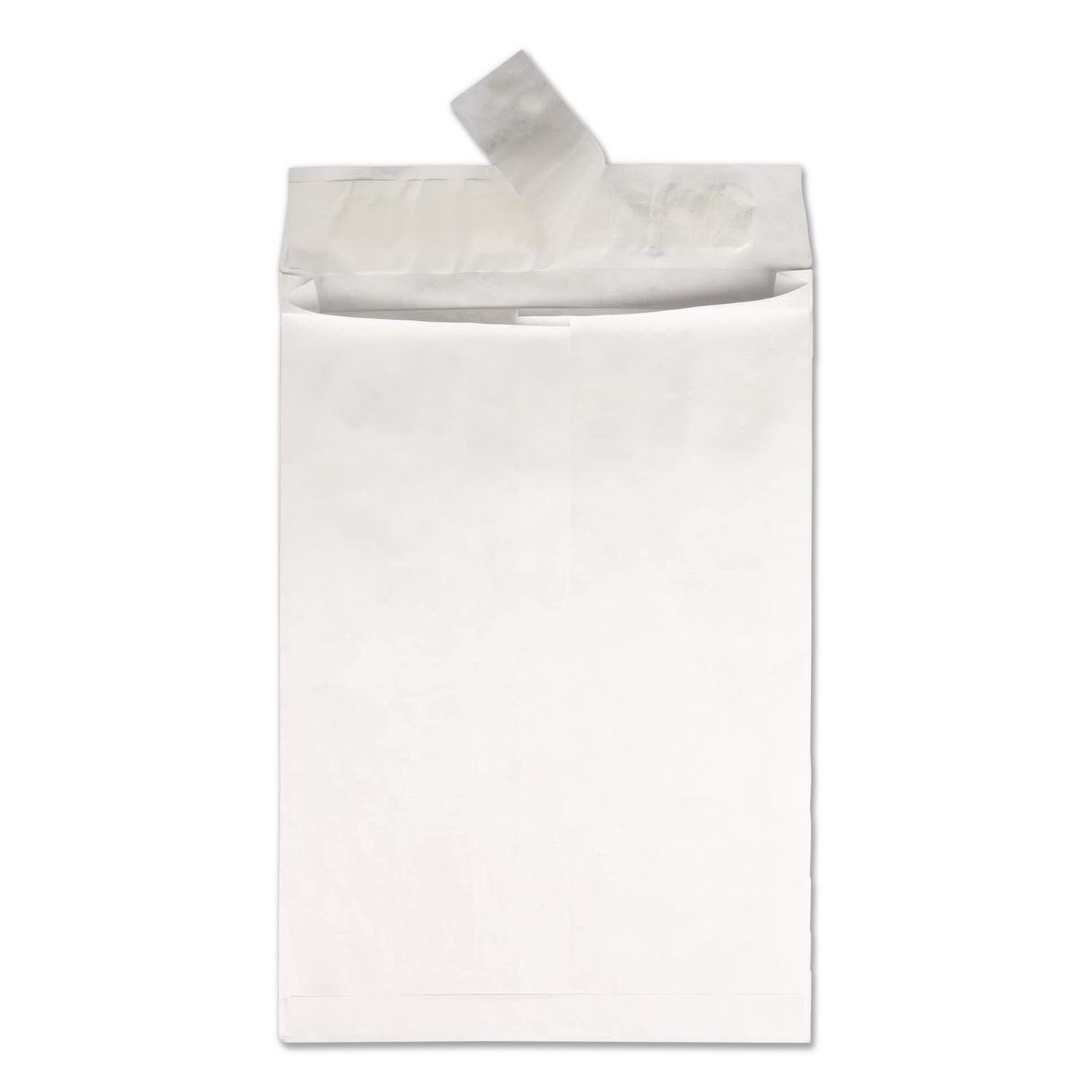 14 lb Tyvek Open End Expansion Mailer Value Pack, #15 1/2, Flip-Stik Flap, Redi-Strip Closure, 12 x 16, White, 100/Carton