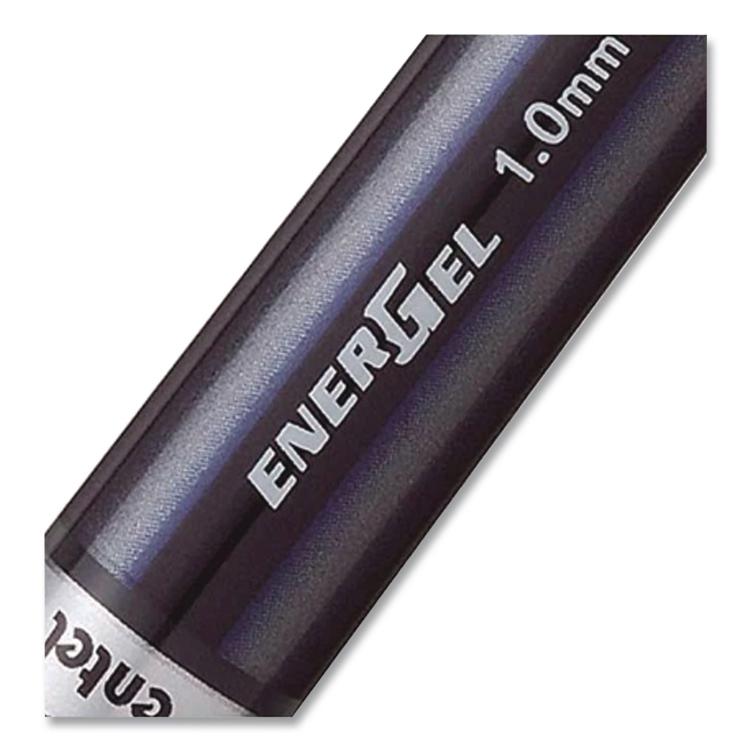 EnerGel NV Gel Pen, Stick, Bold 1 mm, Blue Ink, Gray/Blue Barrel, Dozen