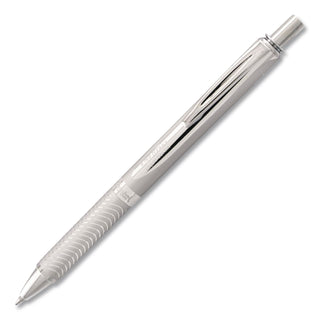 EnerGel Alloy RT Gel Pen, Retractable, Medium 0.7 mm, Black Ink, Chrome Barrel