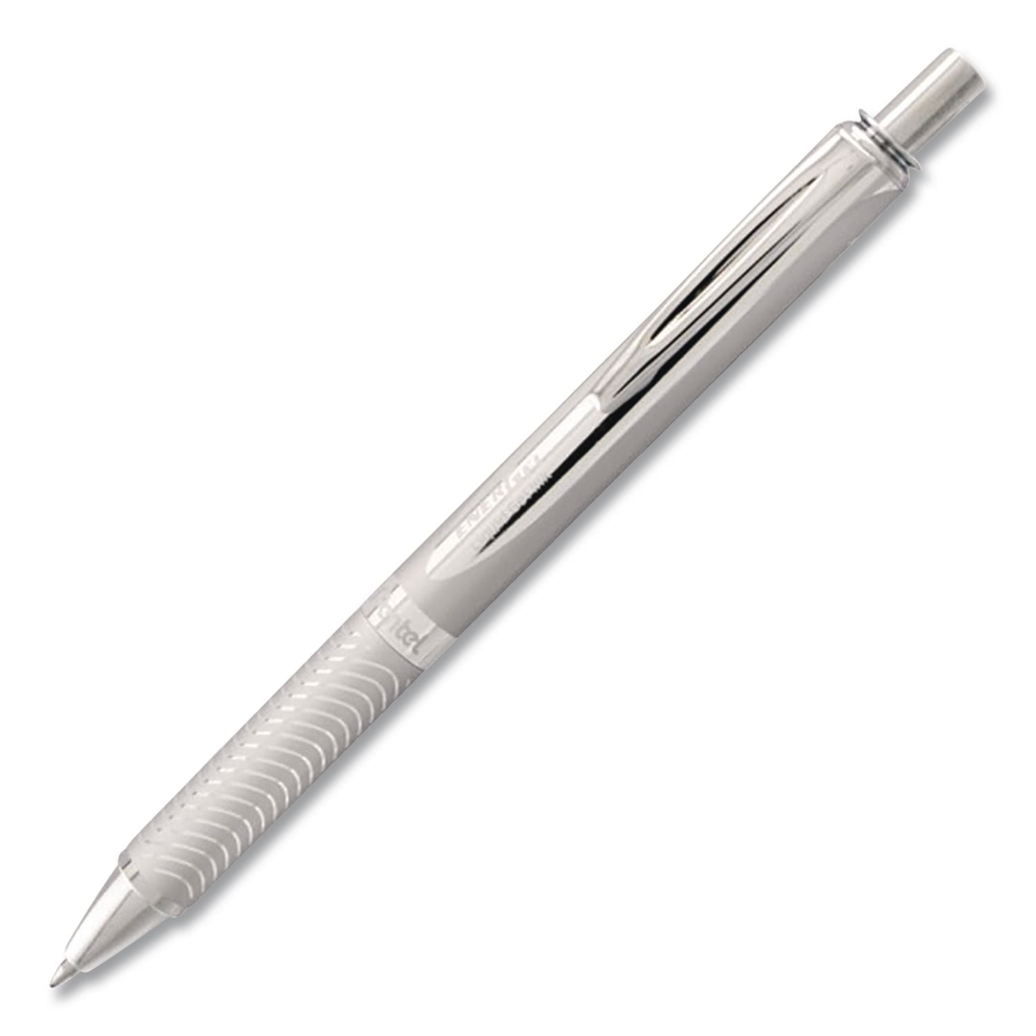 EnerGel Alloy RT Gel Pen, Retractable, Medium 0.7 mm, Black Ink, Chrome Barrel