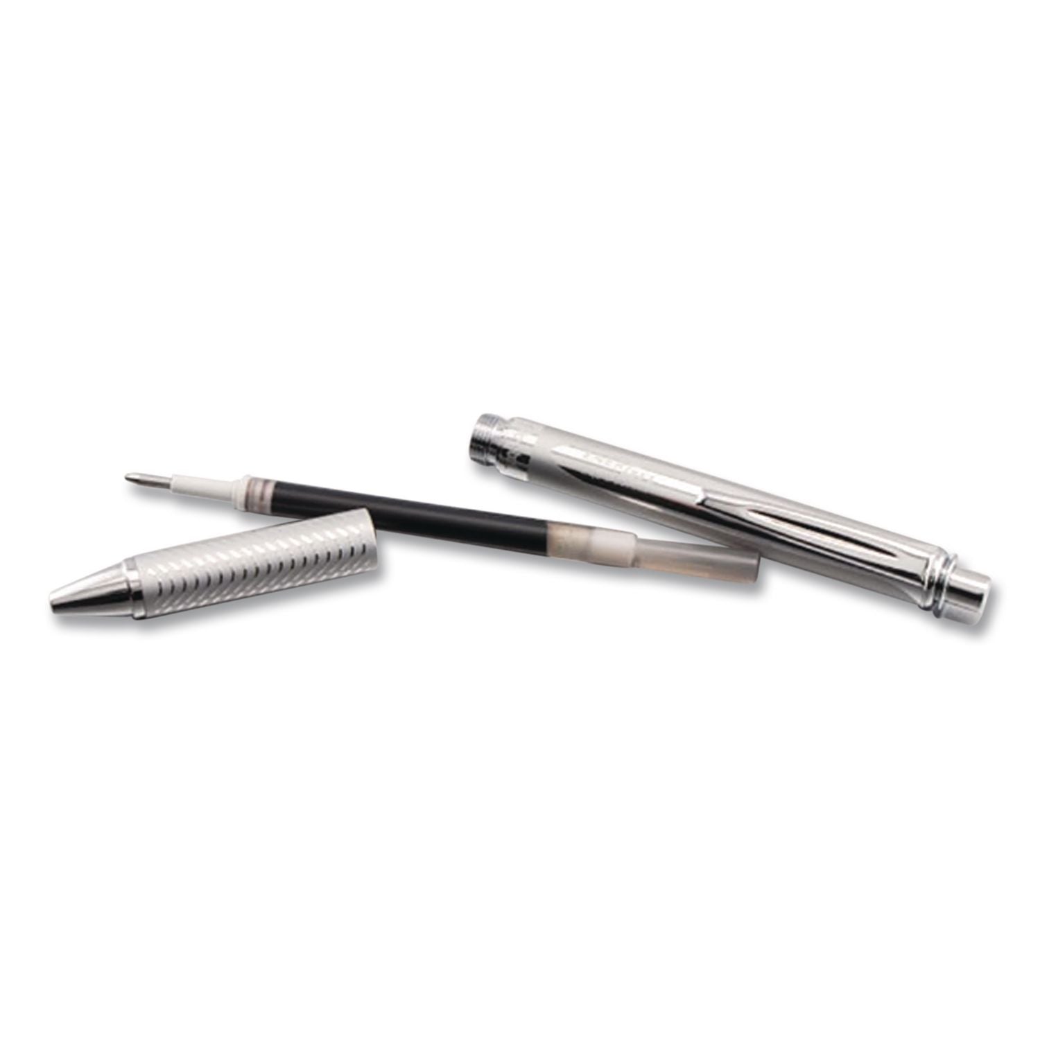 EnerGel Alloy RT Gel Pen, Retractable, Medium 0.7 mm, Black Ink, Chrome Barrel