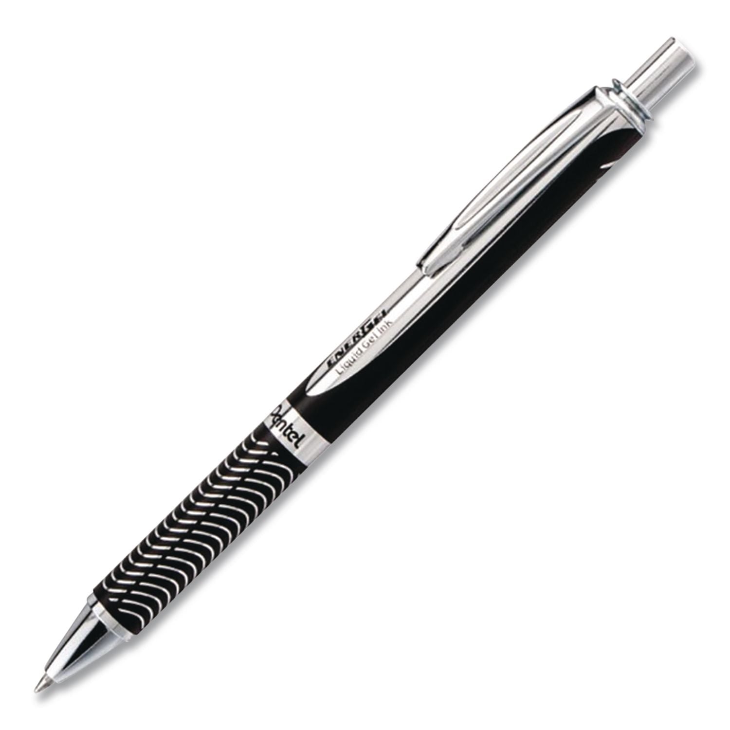 EnerGel Alloy RT Gel Pen, Retractable, Medium 0.7 mm, Black Ink, Black Barrel