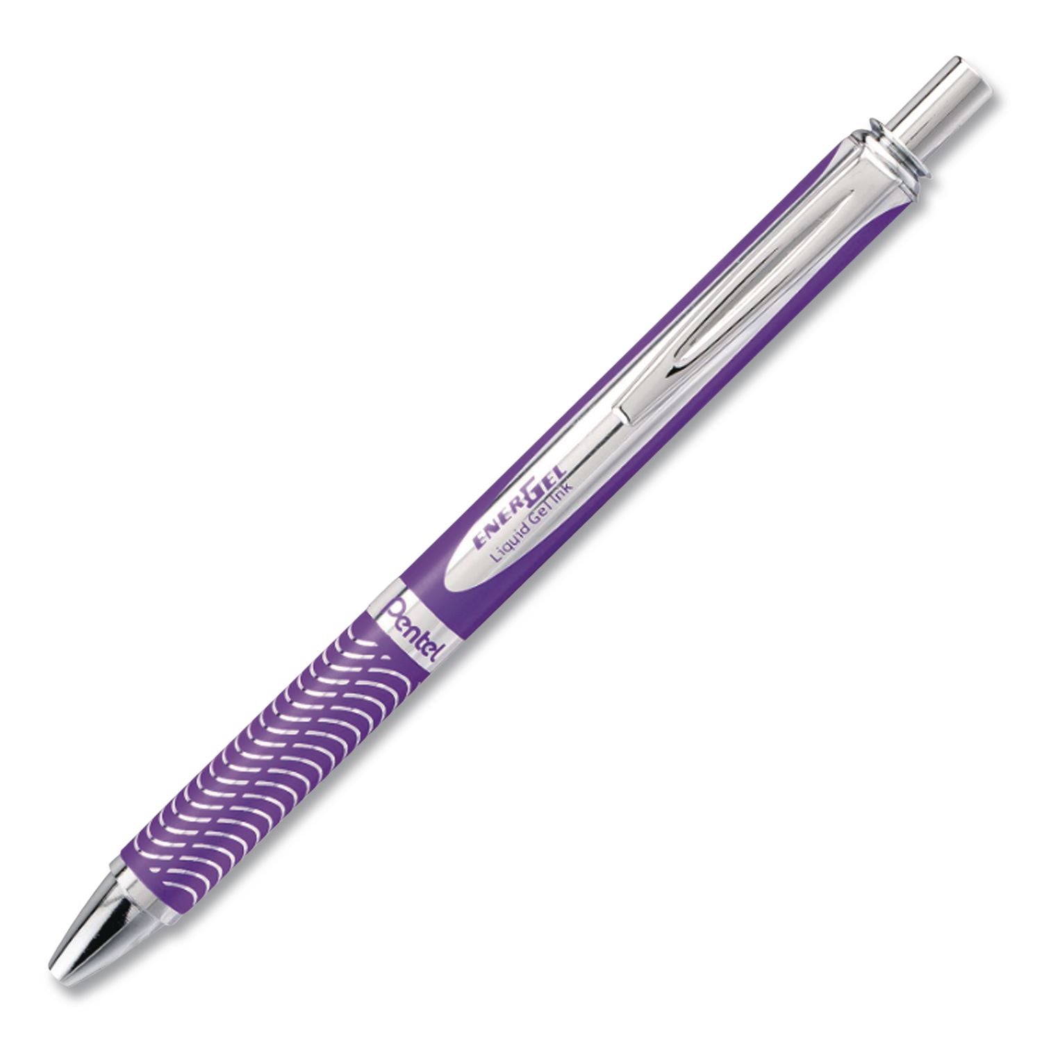 EnerGel Alloy RT Gel Pen, Retractable, Medium 0.7 mm, Violet Ink, Violet Barrel