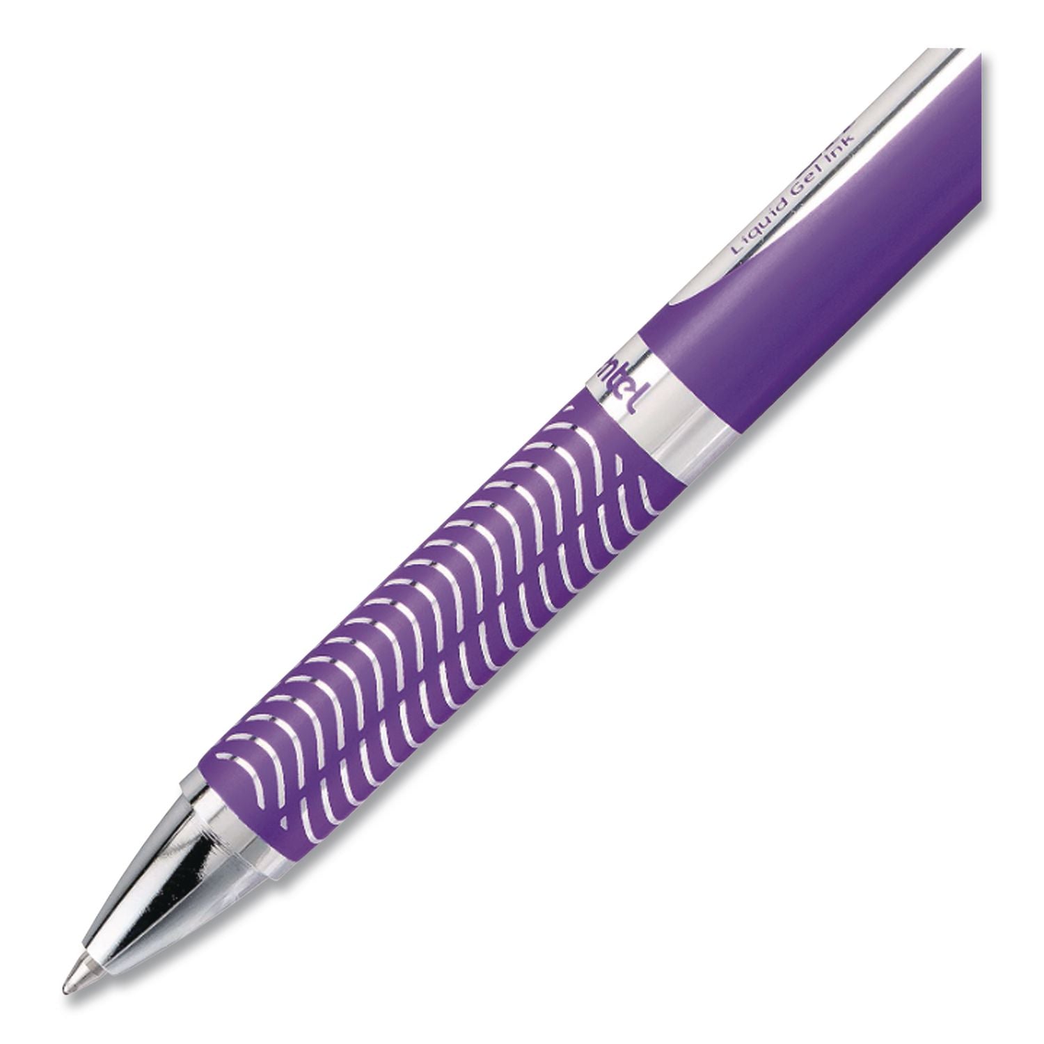 EnerGel Alloy RT Gel Pen, Retractable, Medium 0.7 mm, Violet Ink, Violet Barrel