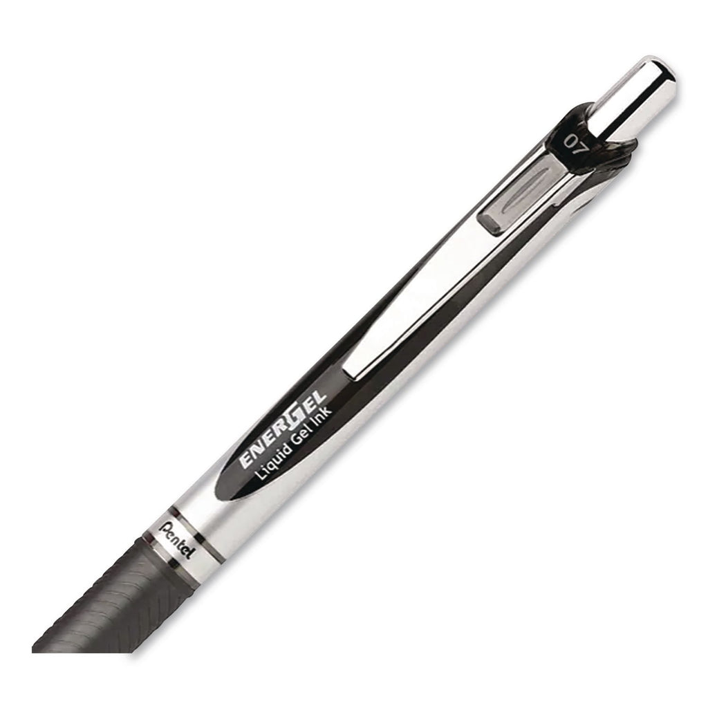 EnerGel PRO Hybrid Gel Pen, Retractable, Medium 0.7 mm, Black Ink, Black Barrel, 3/Pack