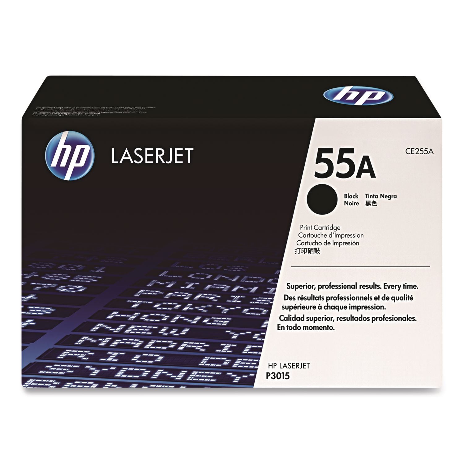 HP 55A, (CE255A) Black Original LaserJet Toner Cartridge