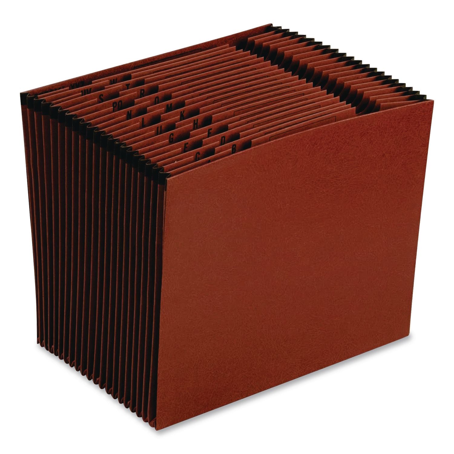 Earthwise by Pendaflex Recycled Indexed Expanding File, 21 Sections, 1/12-Cut Tabs, Letter Size, Red Fiber