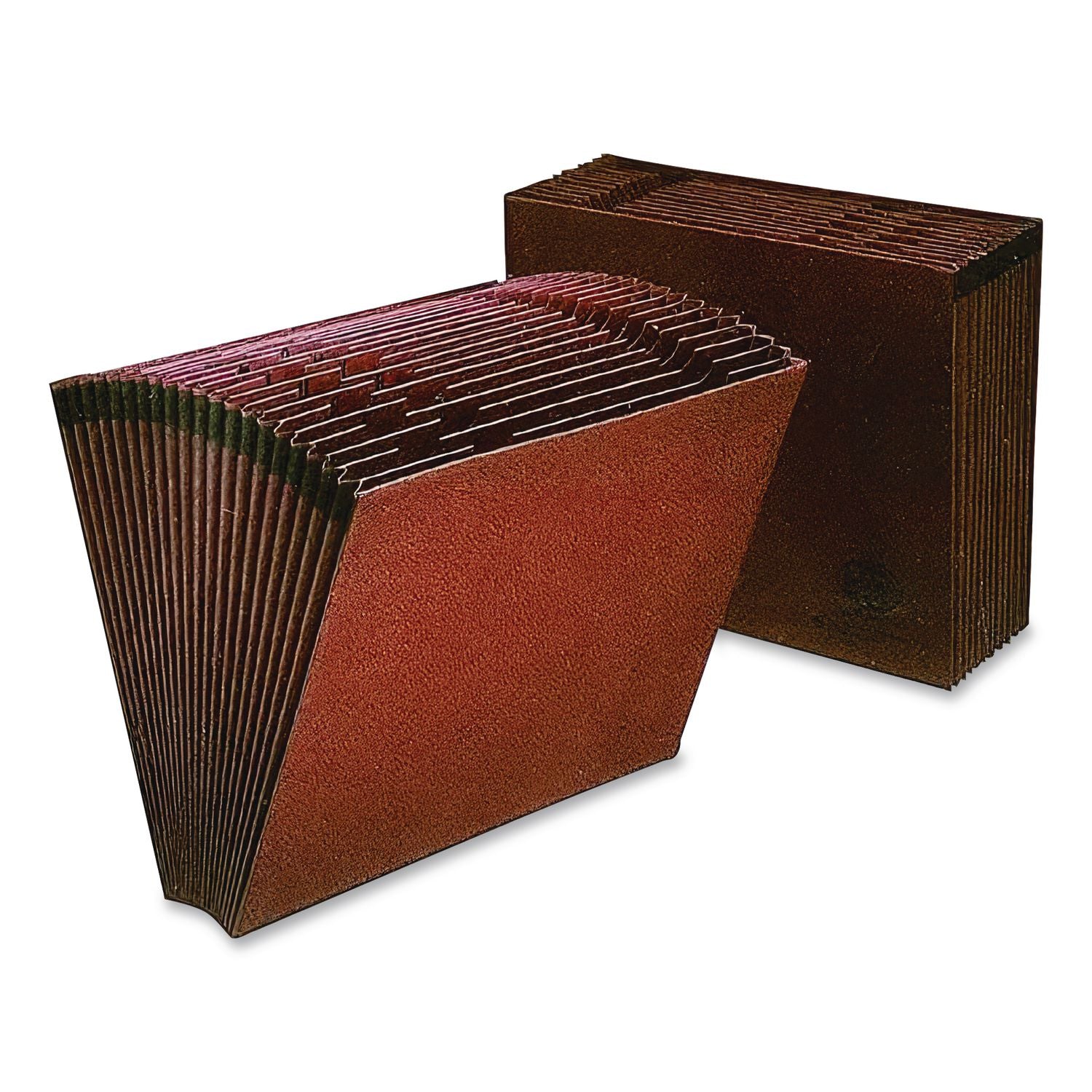 Earthwise by Pendaflex Recycled Indexed Expanding File, 21 Sections, 1/12-Cut Tabs, Letter Size, Red Fiber