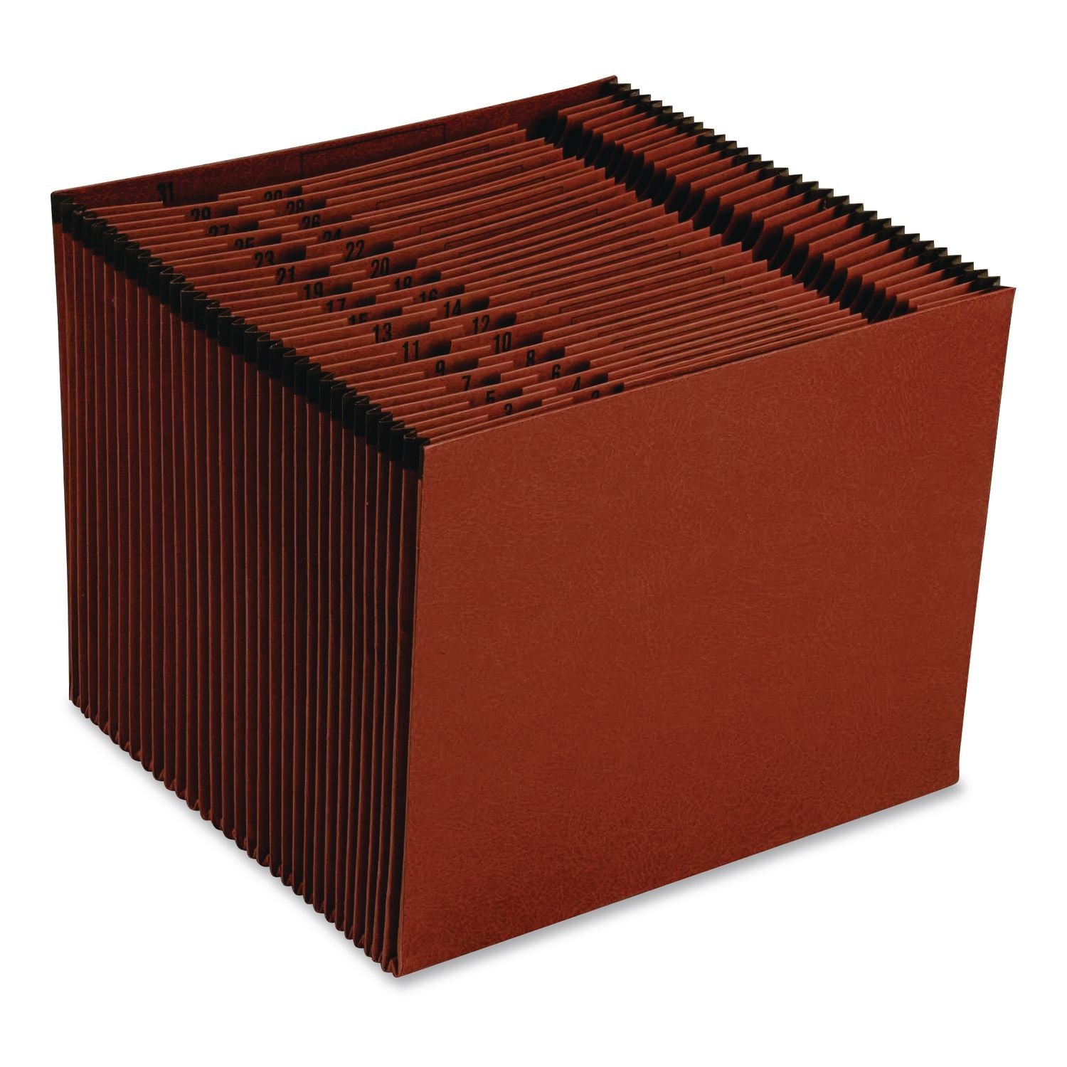 Earthwise by Pendaflex Recycled Indexed Expanding File, 31 Sections, 1/31-Cut Tabs, Letter Size, Red Fiber