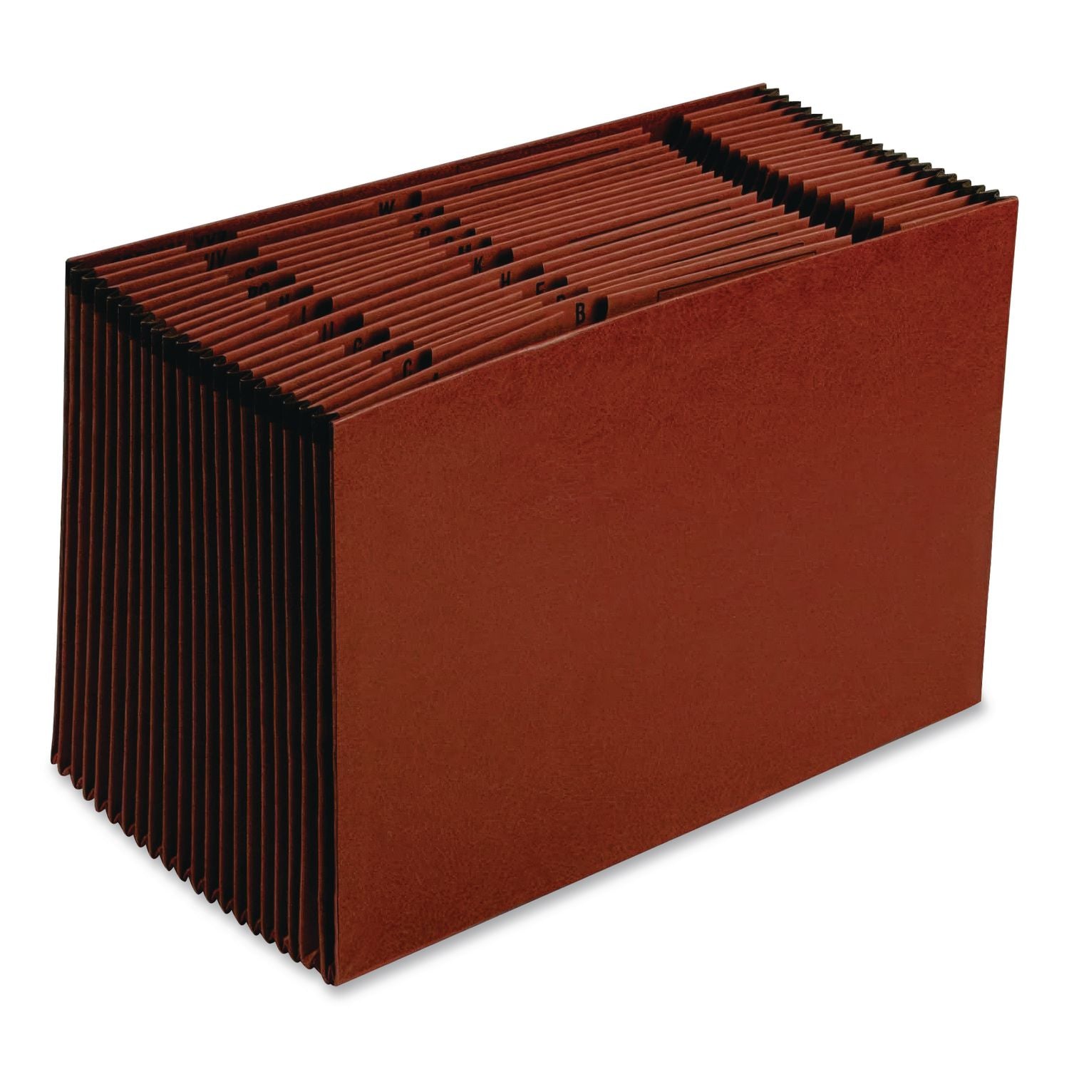 Earthwise by Pendaflex Recycled Indexed Expanding File, 21 Sections, 1/21-Cut Tabs, Legal Size, Red Fiber