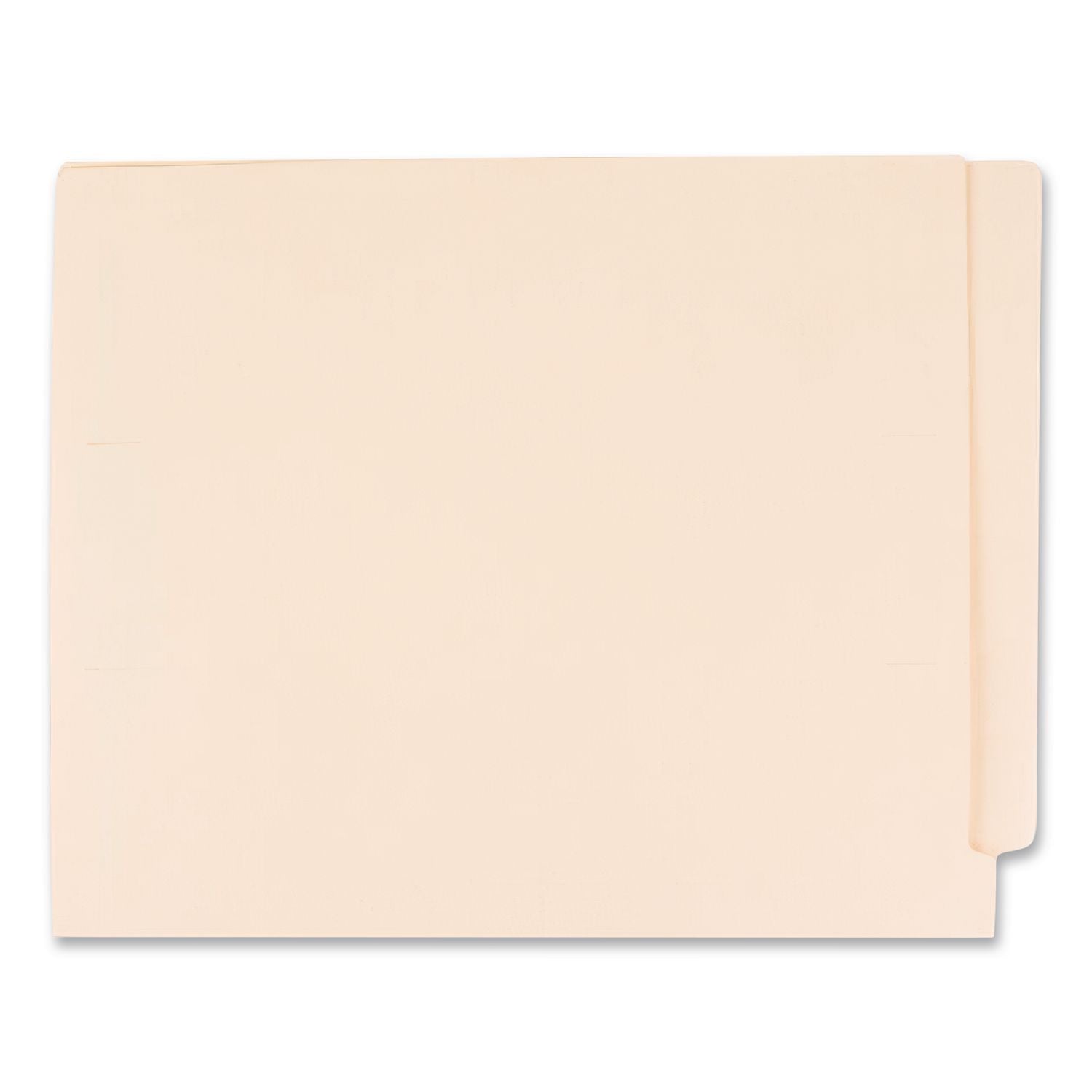 Manila End Tab Folders, 9.5" High Front, Straight 1-Ply Tabs, Letter Size, Manila, 100/Box