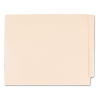 Manila End Tab Folders, 9.5" High Front, Straight 1-Ply Tabs, Letter Size, Manila, 100/Box