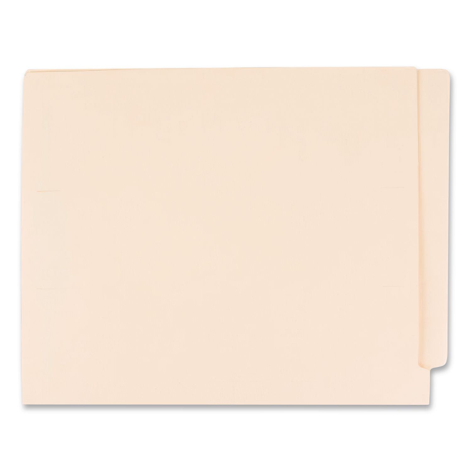 Manila End Tab Folders, 9.5" High Front, Straight 2-Ply Tabs, Letter Size, Manila, 100/Box