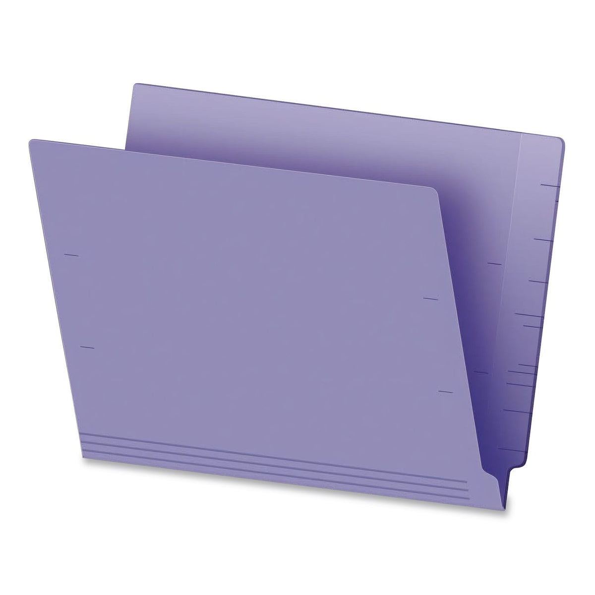 Colored End Tab Folders with Reinforced Double-Ply Straight Cut Tabs, Letter Size, 0.75" Expansion, Purple, 100/Box