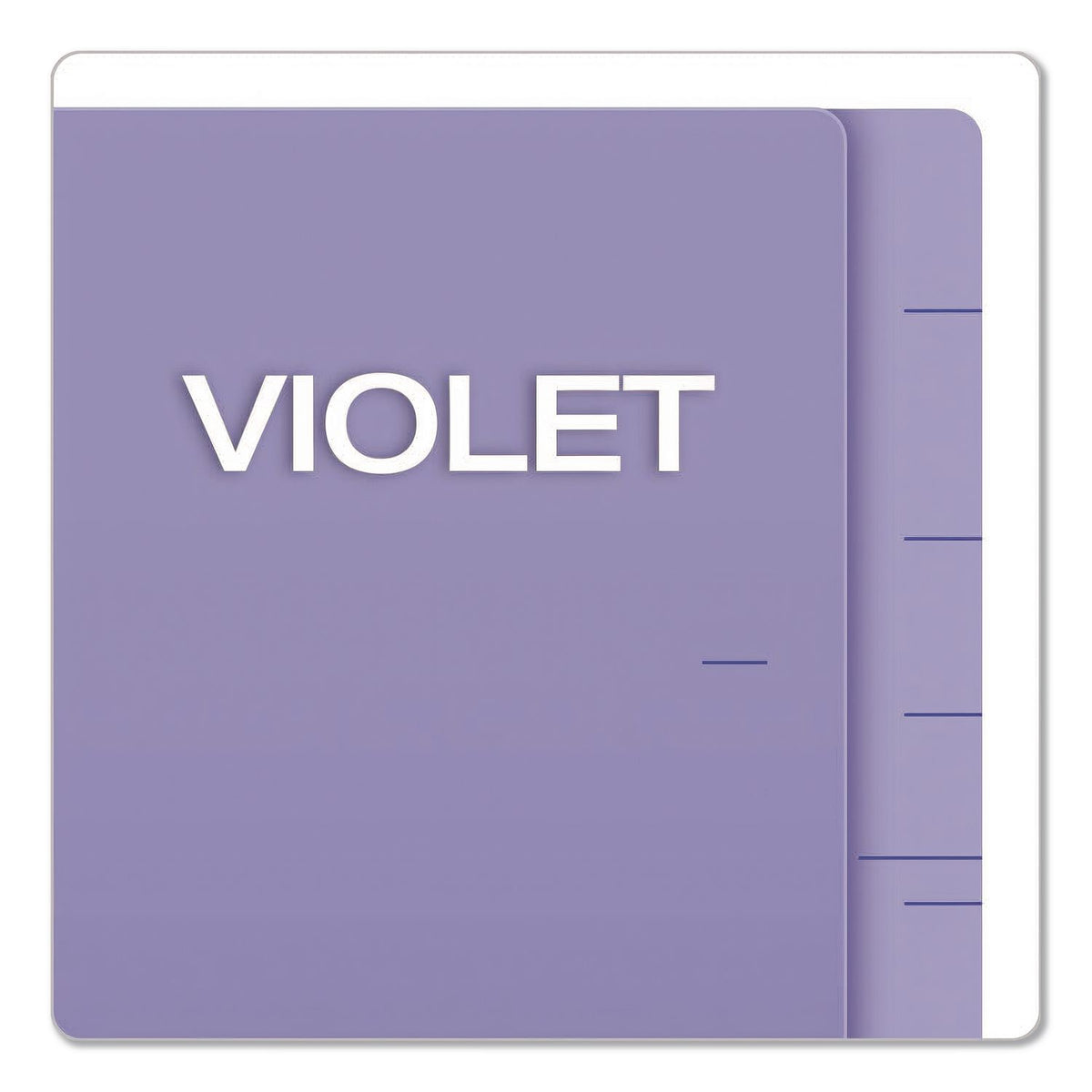 Colored End Tab Folders with Reinforced Double-Ply Straight Cut Tabs, Letter Size, 0.75" Expansion, Purple, 100/Box