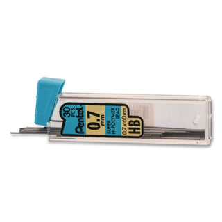 Super Hi-Polymer Lead Refills, 0.7 mm, HB, Black, 30/Tube, 3 Tubes/Pack