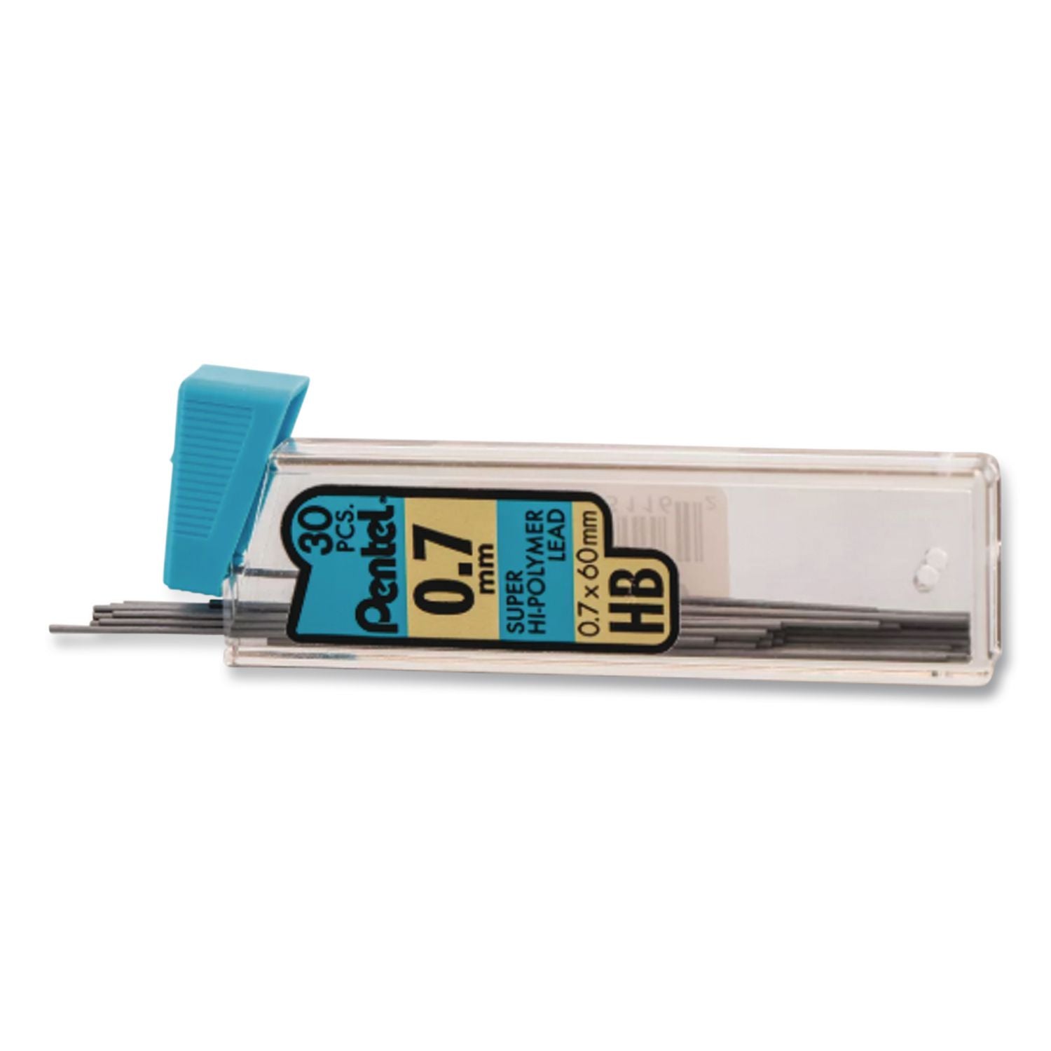 Super Hi-Polymer Lead Refills, 0.7 mm, HB, Black, 30/Tube, 3 Tubes/Pack
