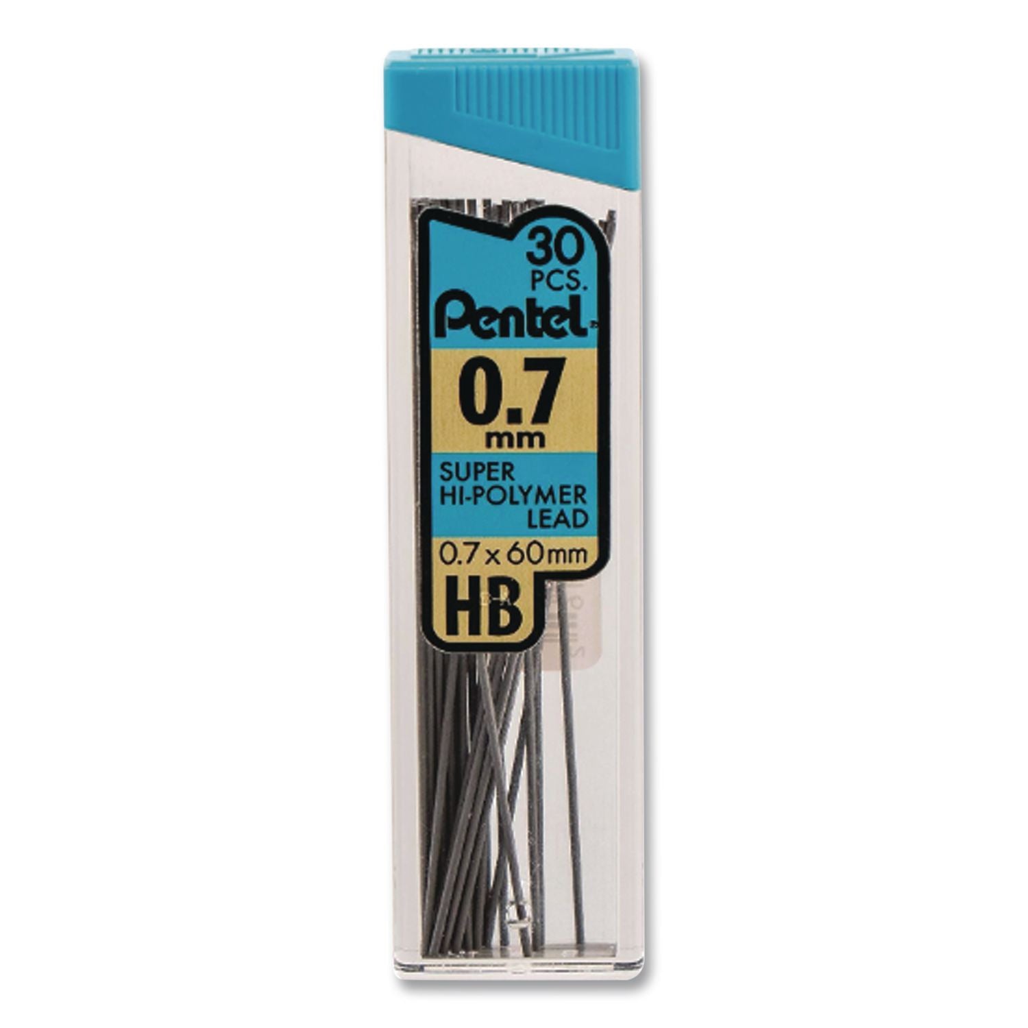 Super Hi-Polymer Lead Refill Value Pack, 0.5 mm; 0.7 mm, HB, Black, 30/Tube, 6 Tubes/Pack