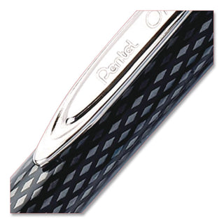 Oh! Gel Pen, Retractable, Medium 0.7 mm, Black Ink, Black Barrel, Dozen