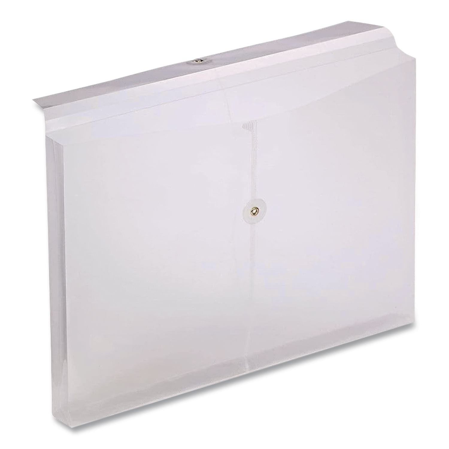 Poly String and Button Envelope, String/Button Closure, 8.5 x 14, Clear, 3/Pack