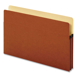 Standard Expanding File Pockets, 1.75" Expansion, Legal Size, Red Fiber, 25/Box