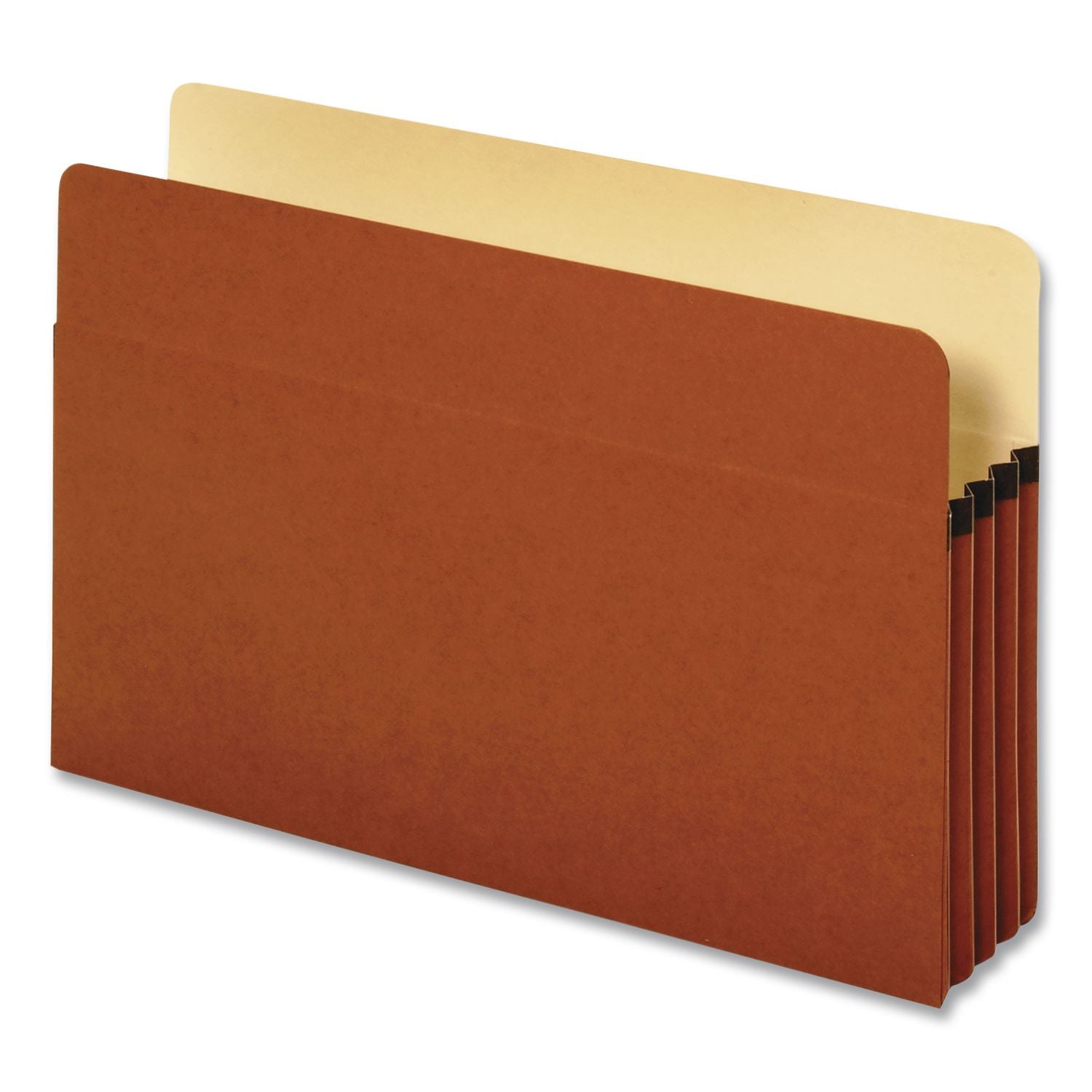 Standard Expanding File Pockets, 3.5" Expansion, Legal Size, Red Fiber, 25/Box