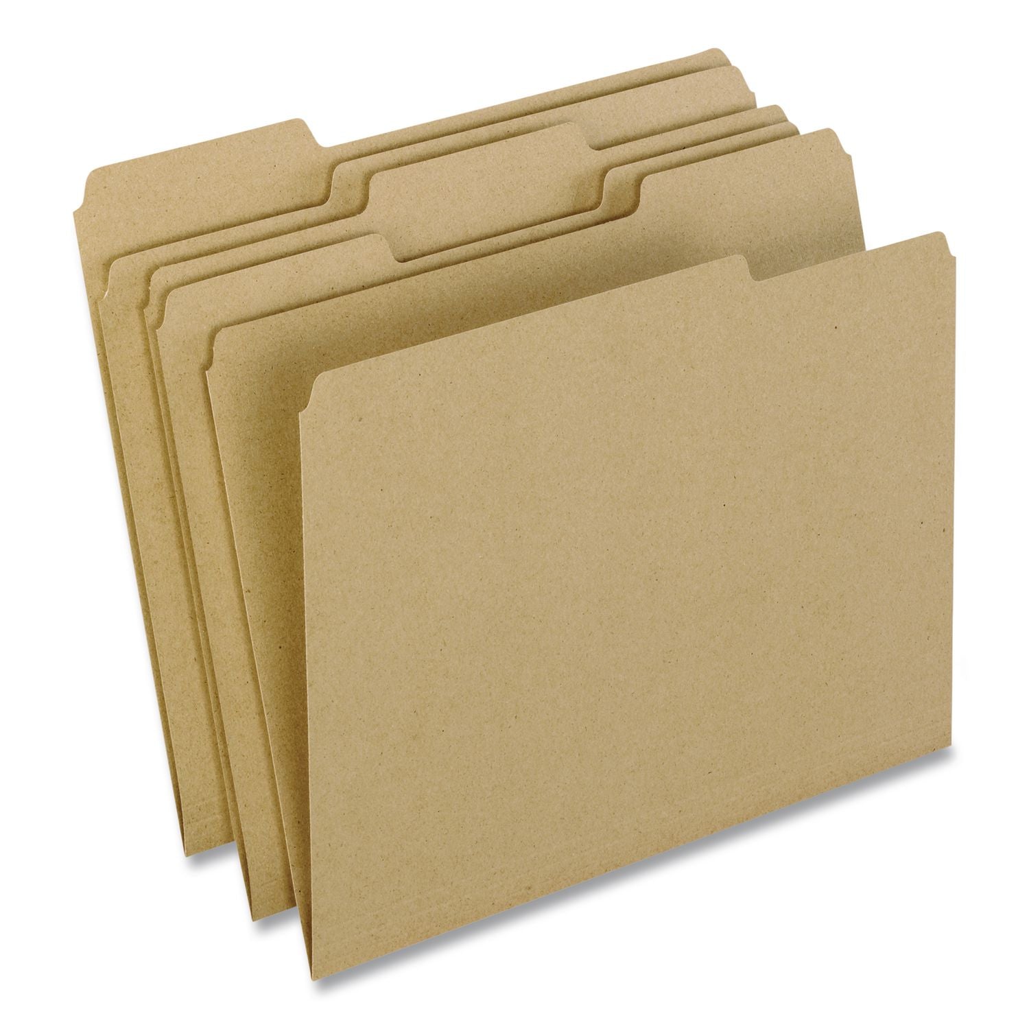 Earthwise by Pendaflex 100% Recycled Colored File Folders, 1/3-Cut Tabs: Assorted, Letter, 0.5" Expansion, Brown, 100/Box