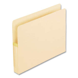 Convertible End Tab File Pockets, 3.5" Expansion, Letter Size, Manila, 25/Box
