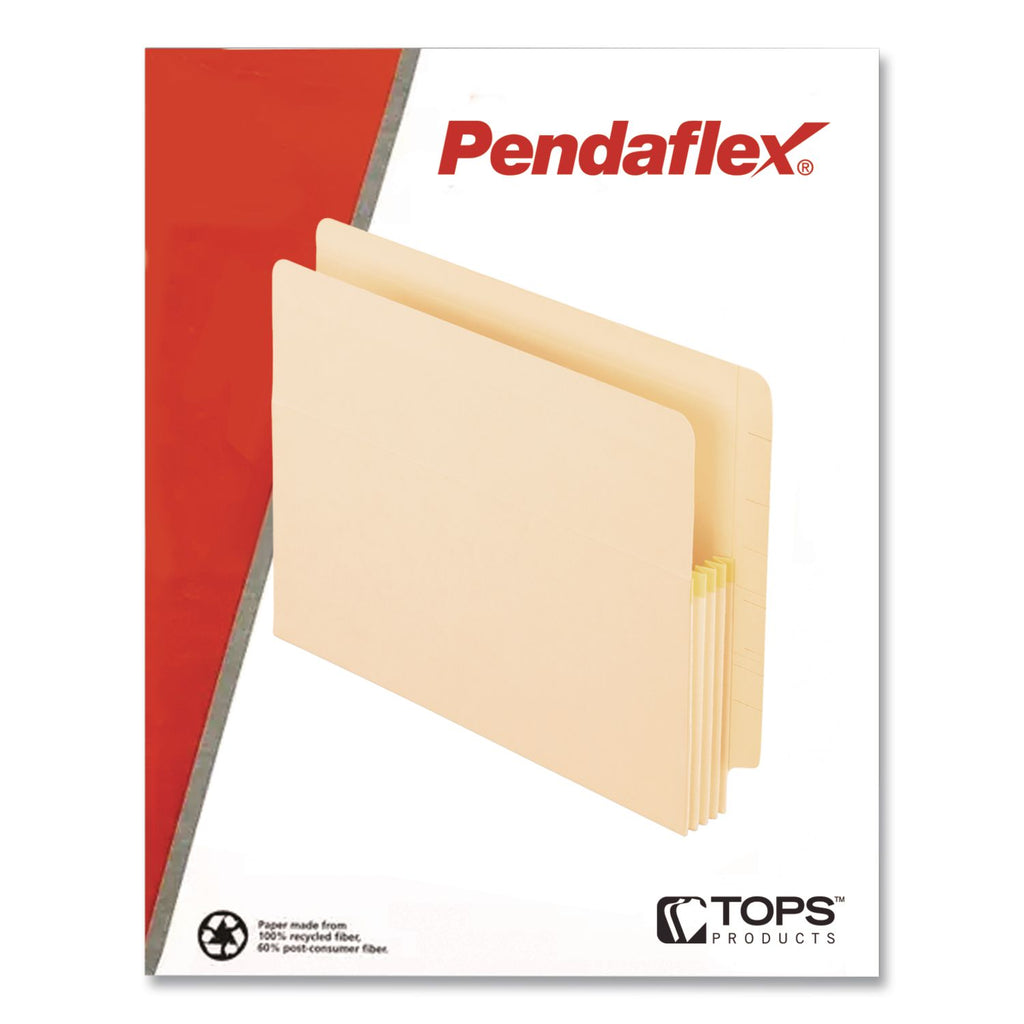 Convertible End Tab File Pockets, 3.5" Expansion, Letter Size, Manila, 25/Box