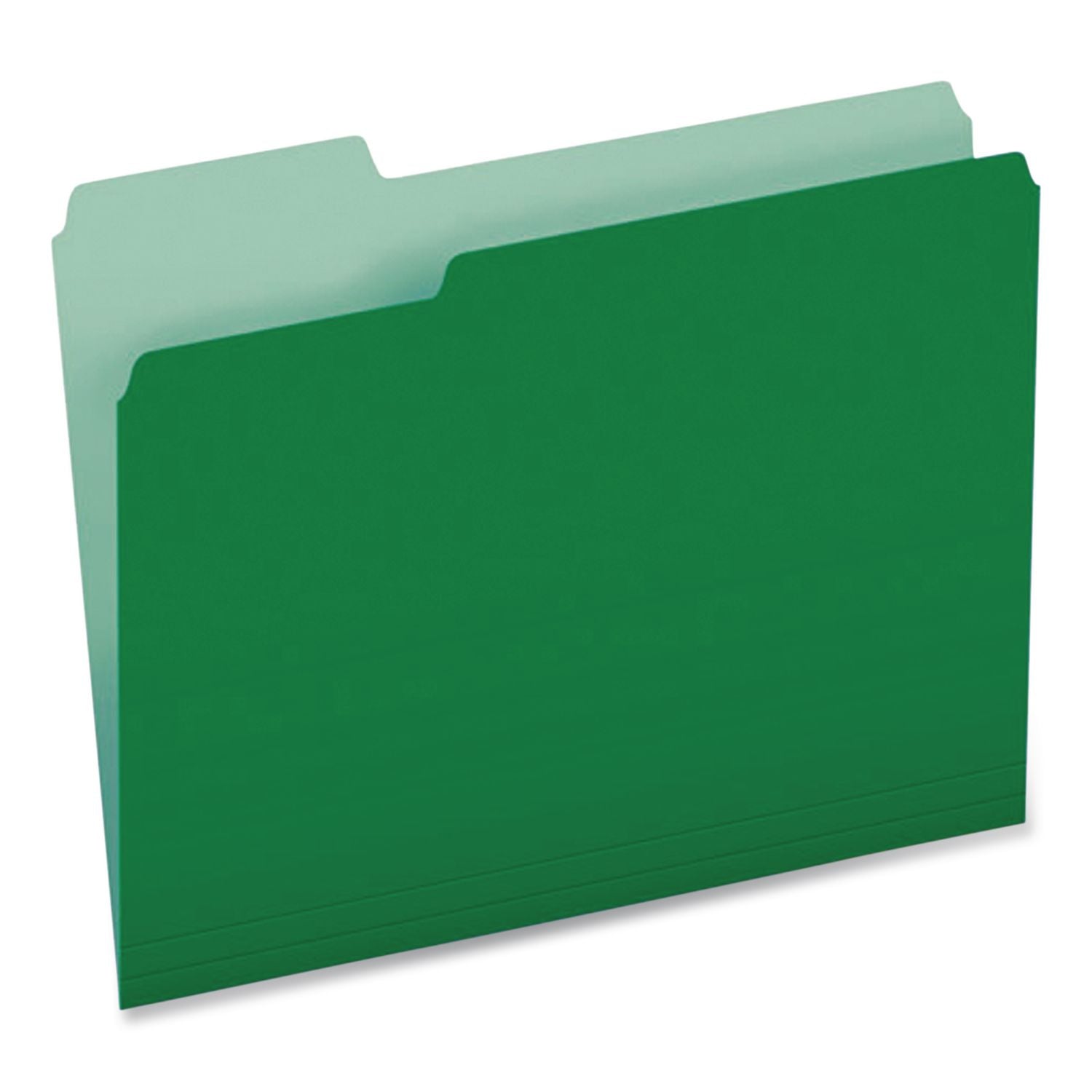Colored File Folders, 1/3-Cut Tabs: Assorted, Legal Size, Green/Light Green, 100/Box