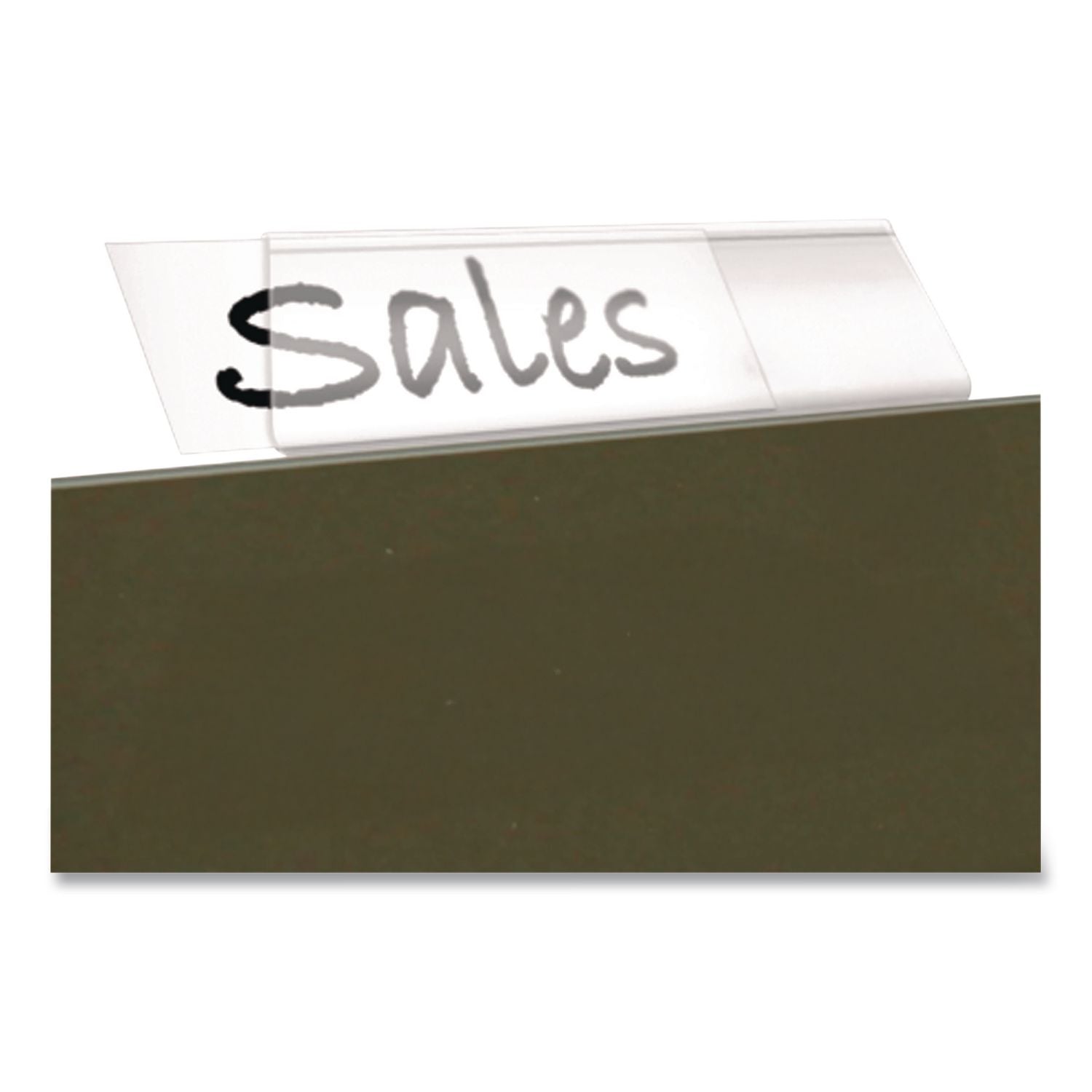 Transparent Colored Tabs For Hanging File Folders, 1/5-Cut, Clear, 2" Wide, 25/Pack