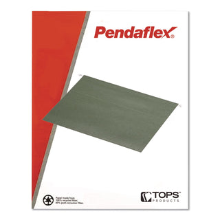 Reinforced Hanging File Folders, Legal Size, Straight Tabs, Standard Green, 25/Box