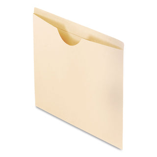 Manila Reinforced File Jackets, 2-Ply Straight Tab, Letter Size, Manila, 100/Box