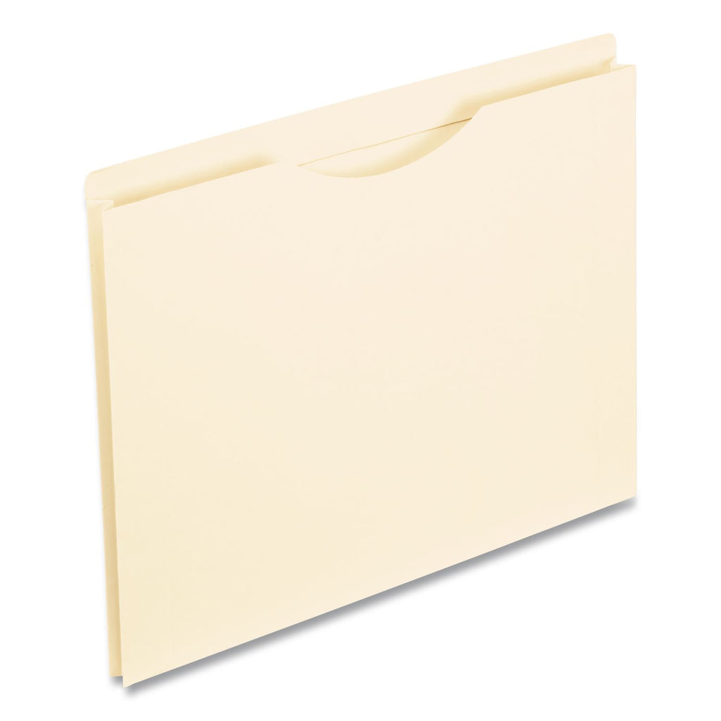 Manila Reinforced File Jackets, 2-Ply Straight Tab, Letter Size, Manila, 50/Box