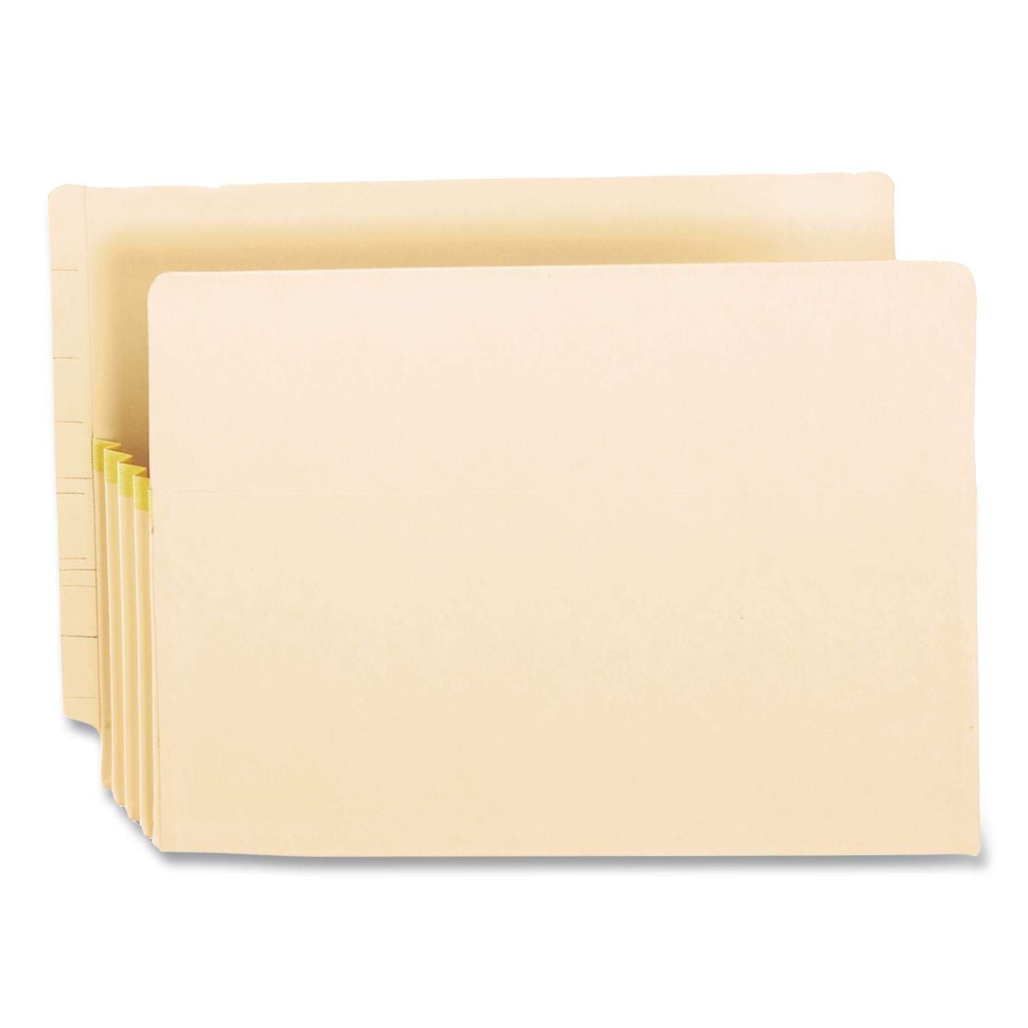 Manila Drop Front Shelf File Pockets with Rip-Proof-Tape Gusset Top, 3.5" Expansion, Legal Size, Manila, 25/Box