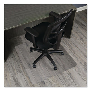 All Day Use Non-Studded Chair Mat for Hard Floors, 36 x 48, Lipped, Clear