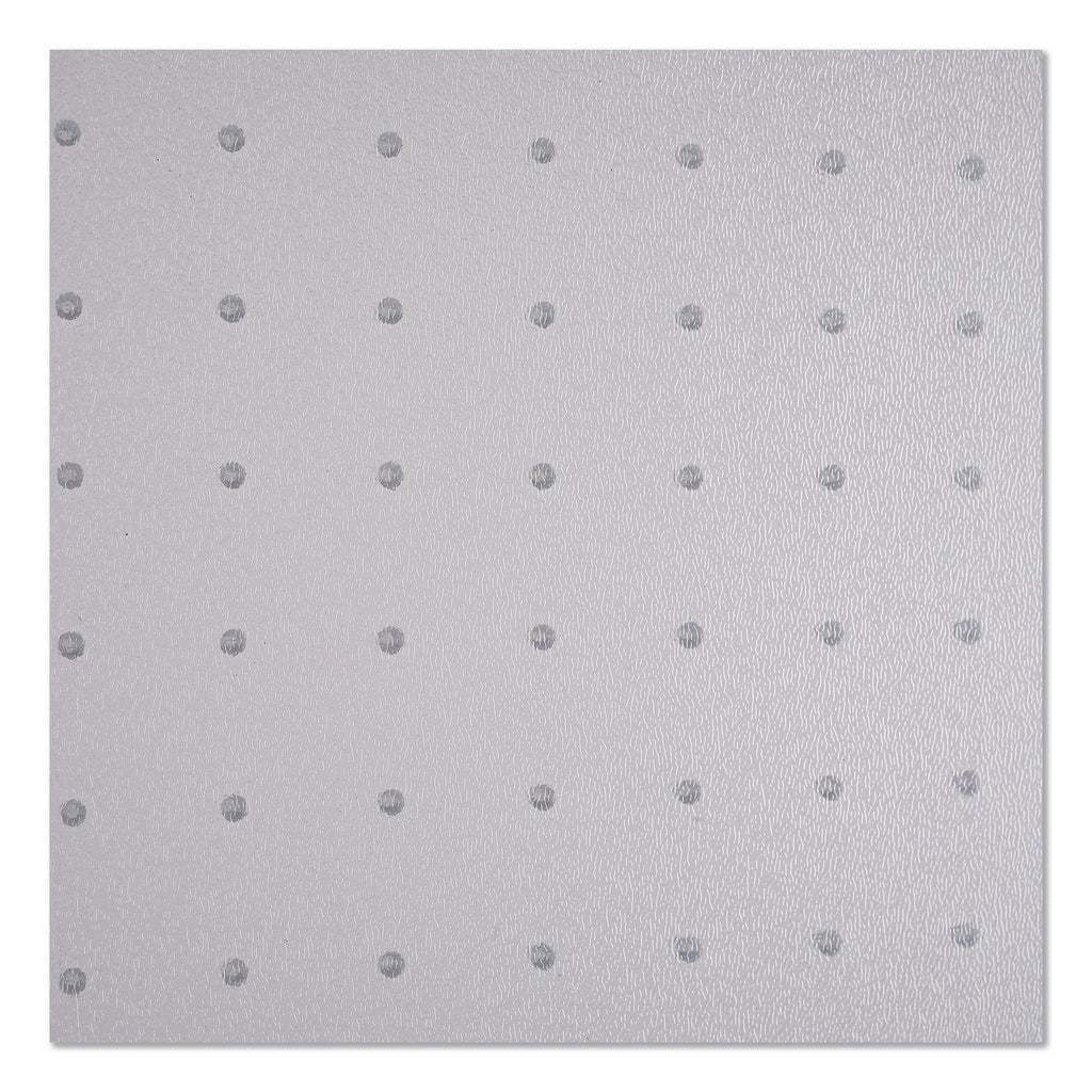 Occasional Use Studded Chair Mat for Flat Pile Carpet, 45 x 53, Wide Lipped, Clear
