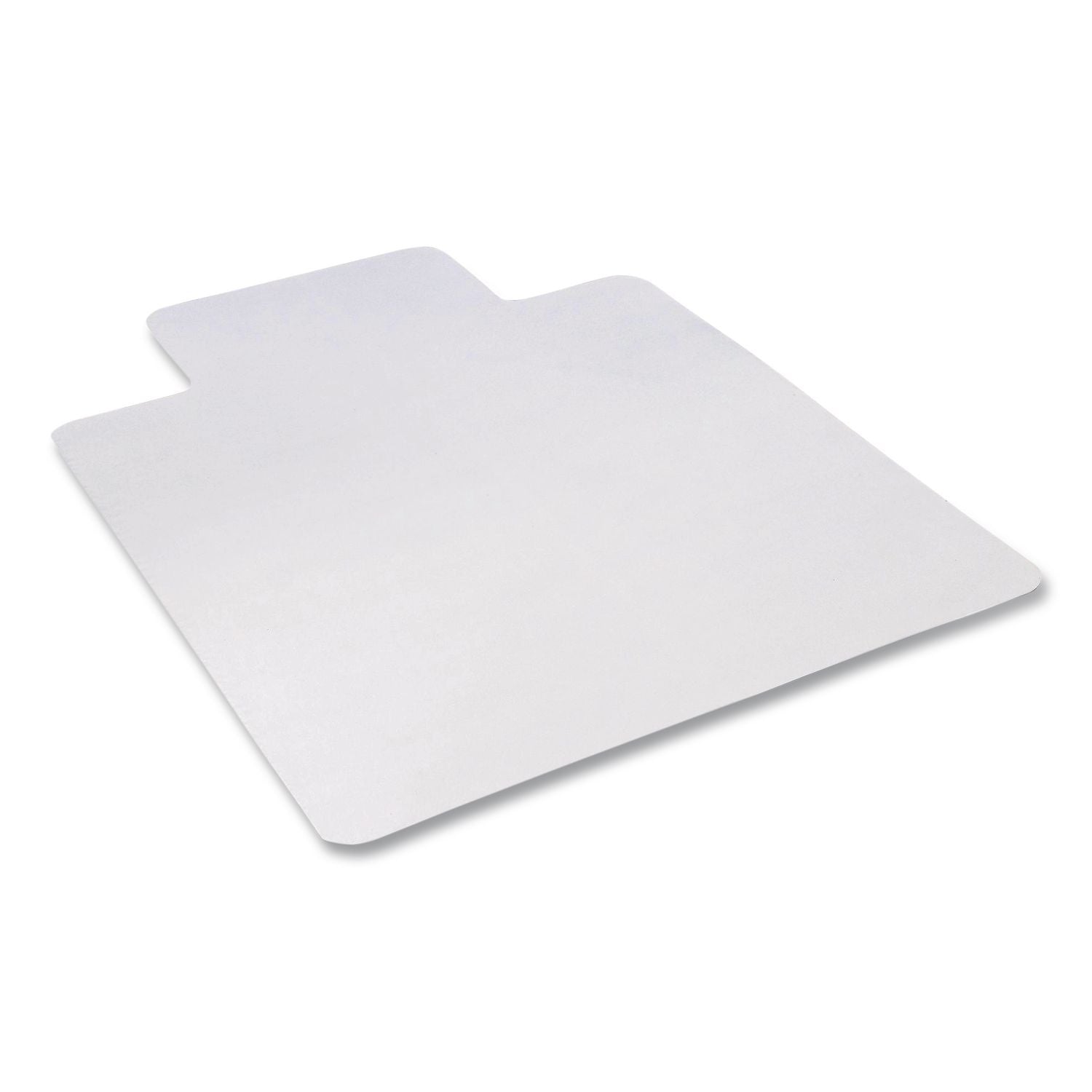 All Day Use Non-Studded Chair Mat for Hard Floors, 45 x 53, Wide Lipped, Clear
