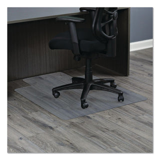 All Day Use Non-Studded Chair Mat for Hard Floors, 36 x 48, Lipped, Clear